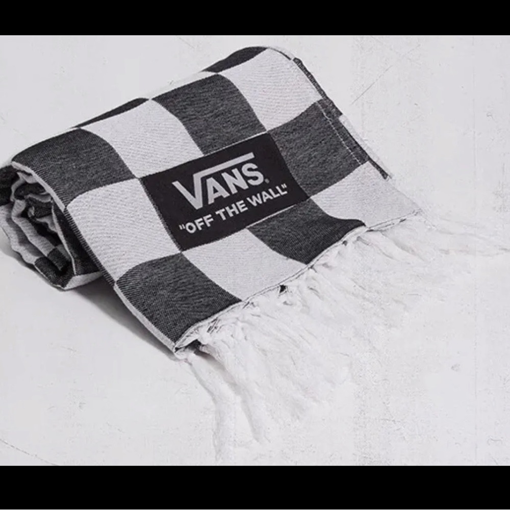 NEW Vans Family Blanket Throw Picnic Checkerboard black white